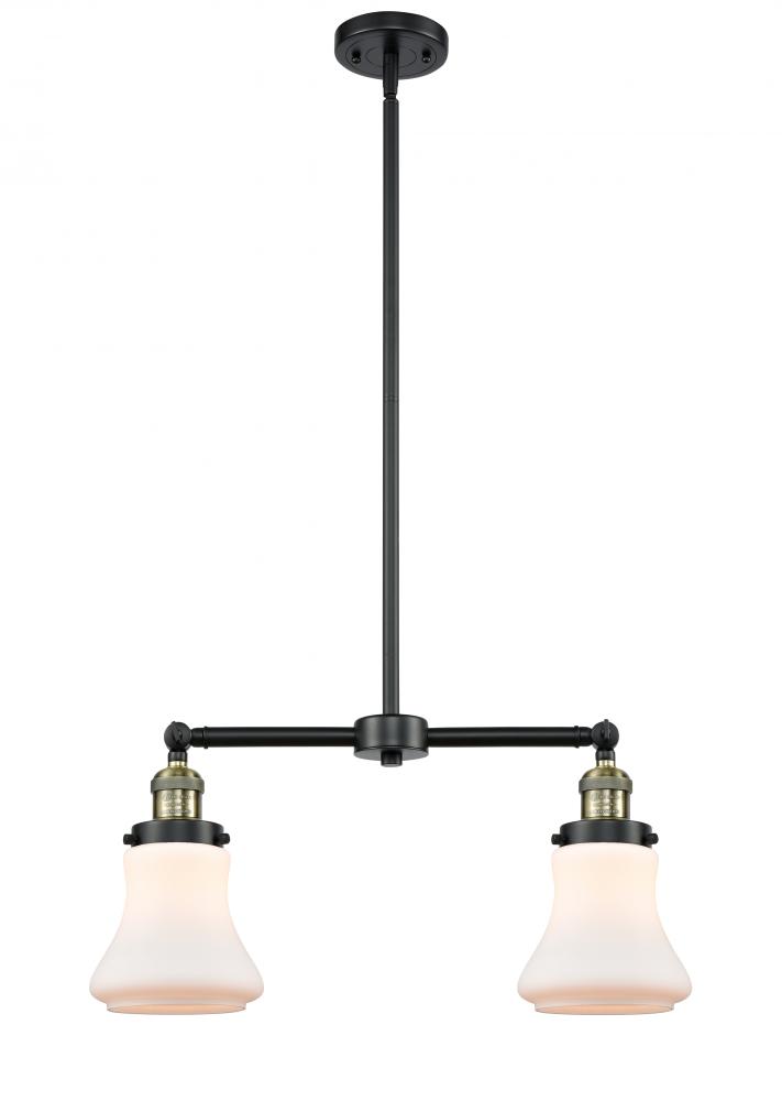 Bellmont - 2 Light - 21 inch - Black Antique Brass - Stem Hung - Island Light