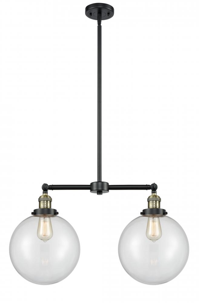 Beacon - 2 Light - 25 inch - Black Antique Brass - Stem Hung - Island Light