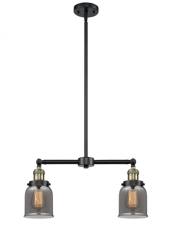 Bell - 2 Light - 21 inch - Black Antique Brass - Stem Hung - Island Light