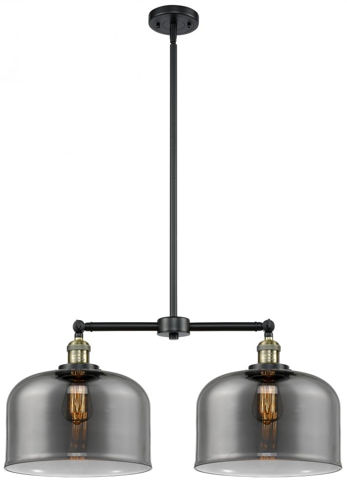 Bell - 2 Light - 21 inch - Black Antique Brass - Stem Hung - Island Light