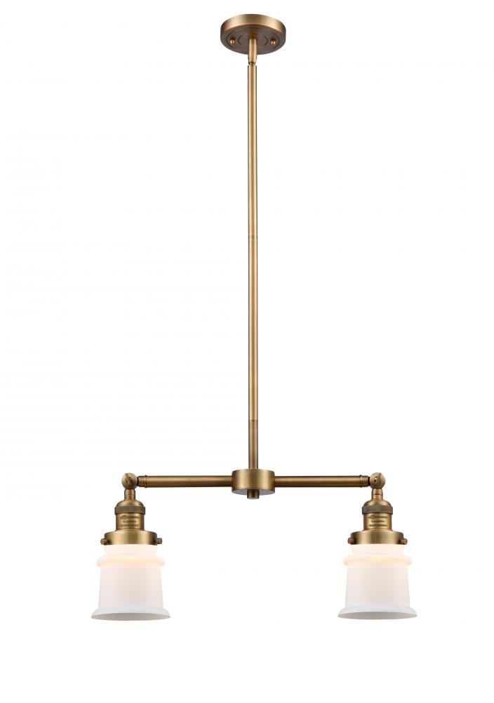 Canton - 2 Light - 21 inch - Brushed Brass - Stem Hung - Island Light