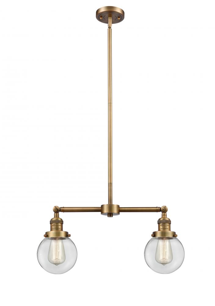 Beacon - 2 Light - 23 inch - Brushed Brass - Stem Hung - Island Light