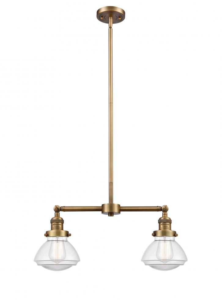 Olean - 2 Light - 22 inch - Brushed Brass - Stem Hung - Island Light