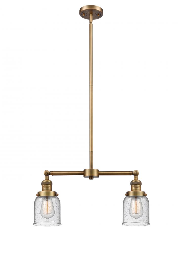 Bell - 2 Light - 21 inch - Brushed Brass - Stem Hung - Island Light