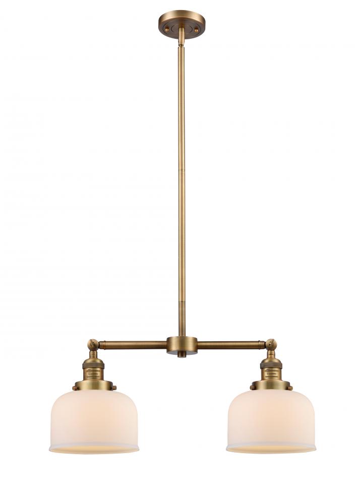 Bell - 2 Light - 21 inch - Brushed Brass - Stem Hung - Island Light