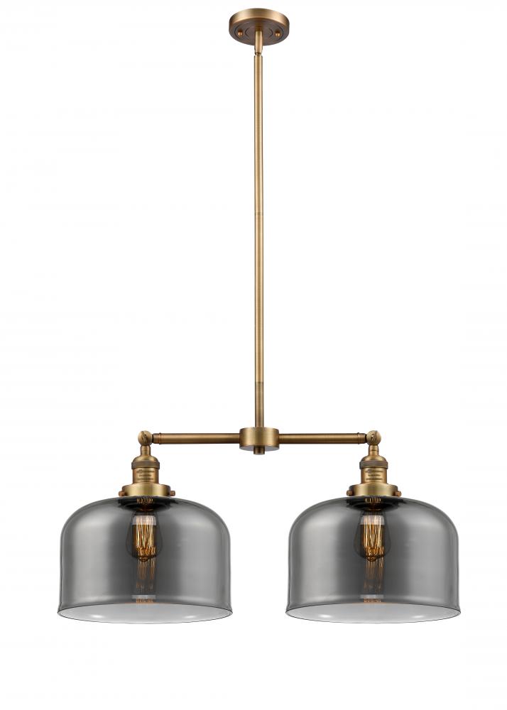 Bell - 2 Light - 21 inch - Brushed Brass - Stem Hung - Island Light