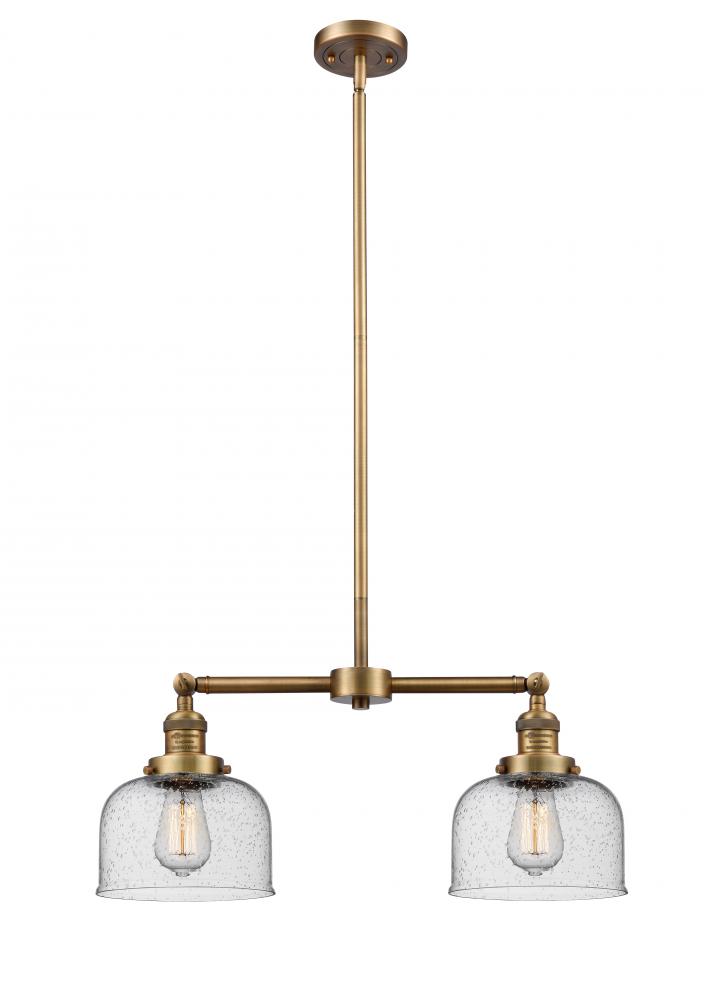 Bell - 2 Light - 21 inch - Brushed Brass - Stem Hung - Island Light