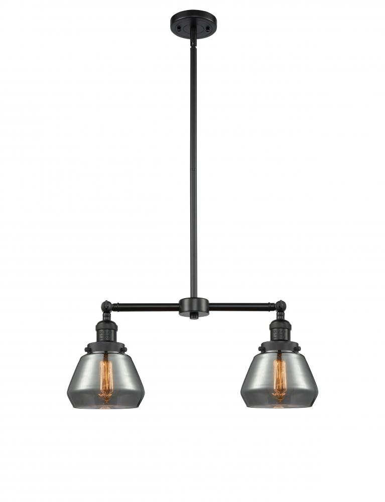 Fulton - 2 Light - 21 inch - Matte Black - Stem Hung - Island Light