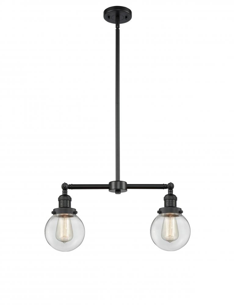 Beacon - 2 Light - 23 inch - Matte Black - Stem Hung - Island Light