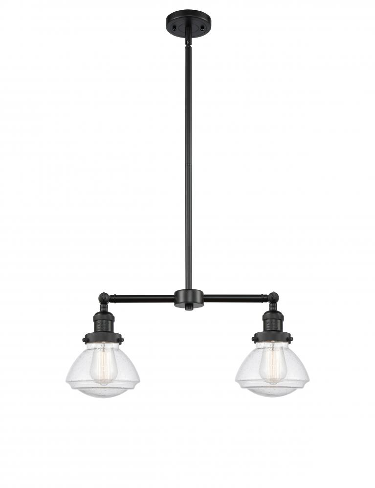 Olean - 2 Light - 22 inch - Matte Black - Stem Hung - Island Light