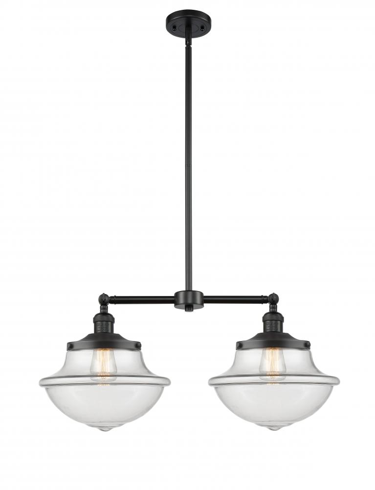 Oxford - 2 Light - 25 inch - Matte Black - Stem Hung - Island Light