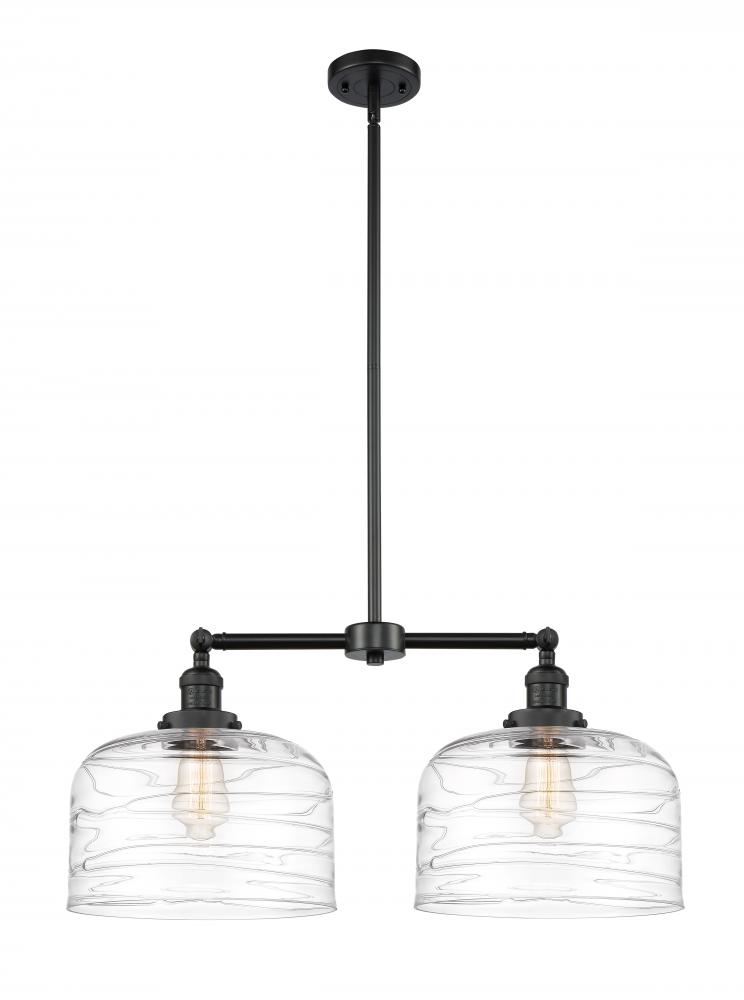 Bell - 2 Light - 21 inch - Matte Black - Stem Hung - Island Light