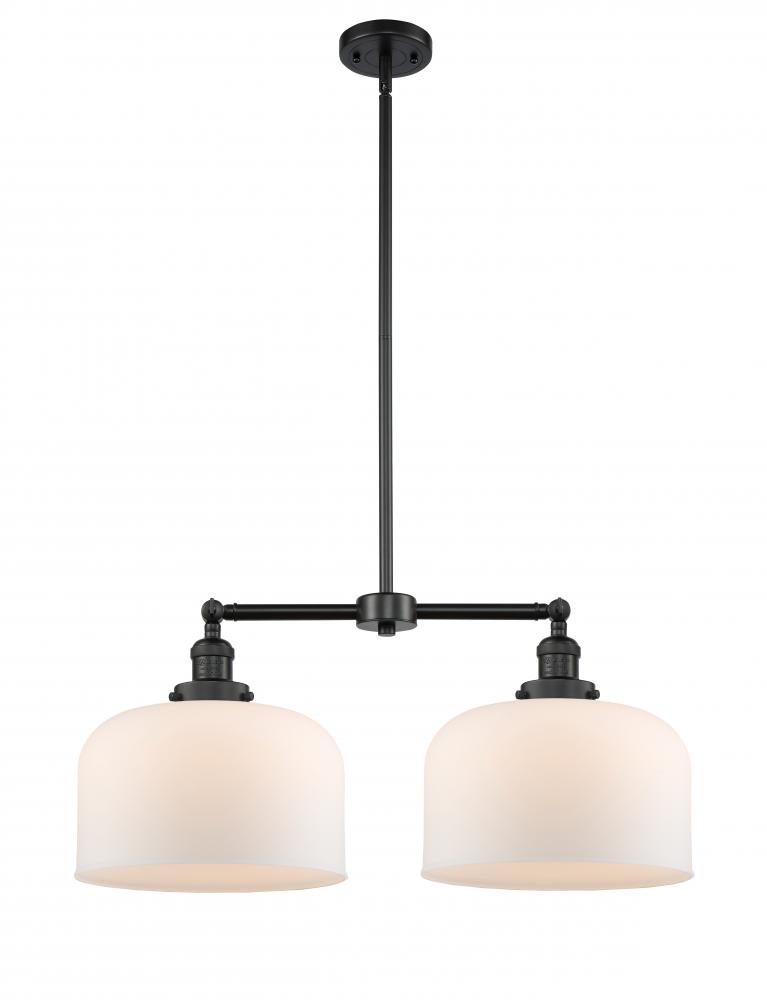 Bell - 2 Light - 21 inch - Matte Black - Stem Hung - Island Light