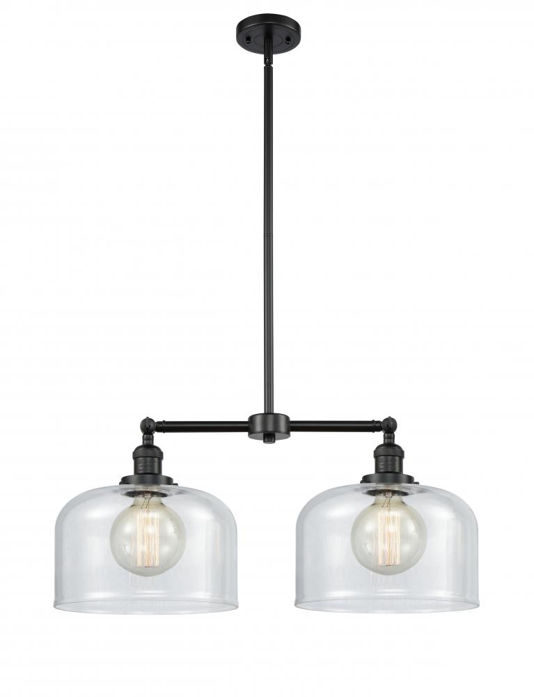 Bell - 2 Light - 21 inch - Matte Black - Stem Hung - Island Light