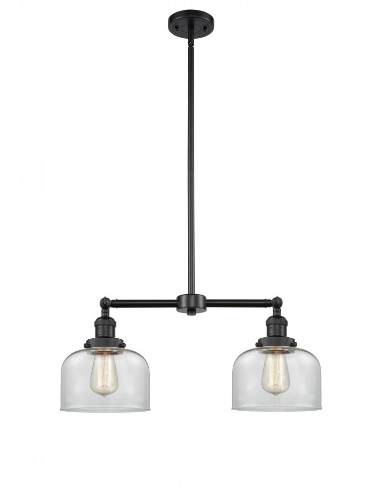 Bell - 2 Light - 21 inch - Matte Black - Stem Hung - Island Light