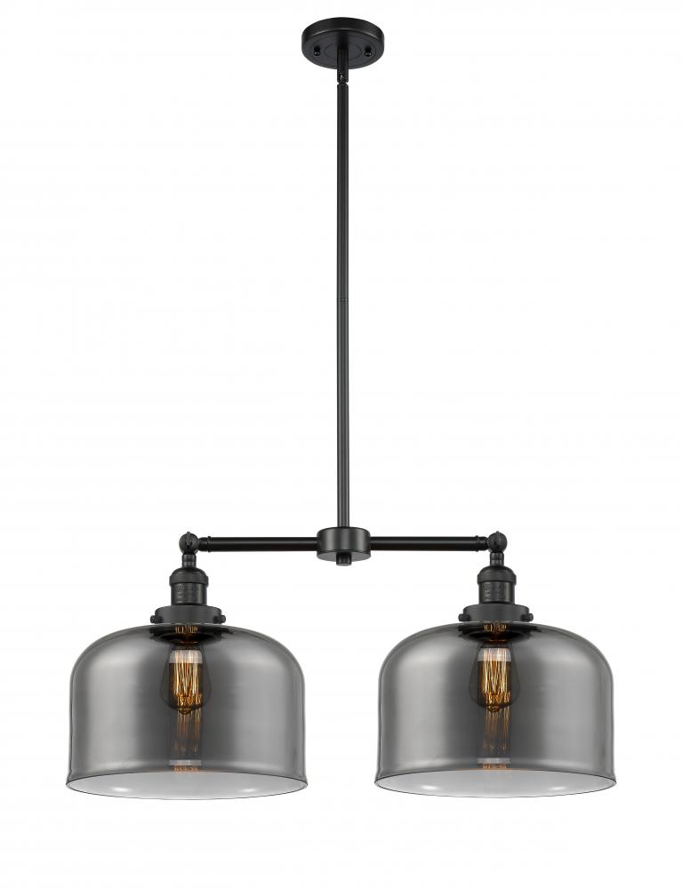 Bell - 2 Light - 21 inch - Matte Black - Stem Hung - Island Light