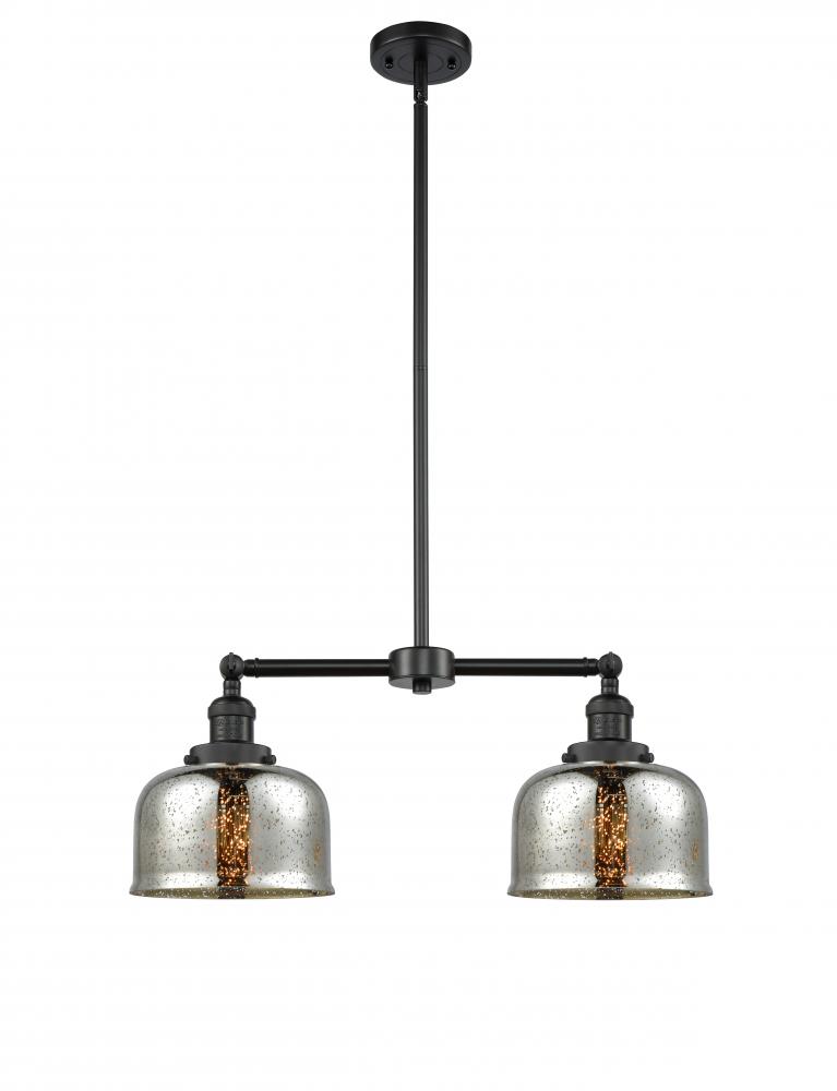 Bell - 2 Light - 24 inch - Matte Black - Stem Hung - Island Light