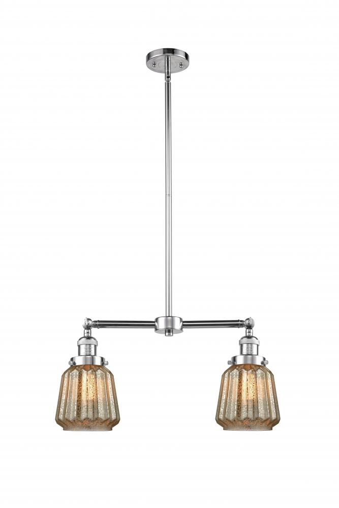 Chatham - 2 Light - 21 inch - Polished Chrome - Stem Hung - Island Light