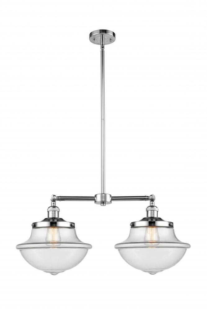 Oxford - 2 Light - 25 inch - Polished Chrome - Stem Hung - Island Light