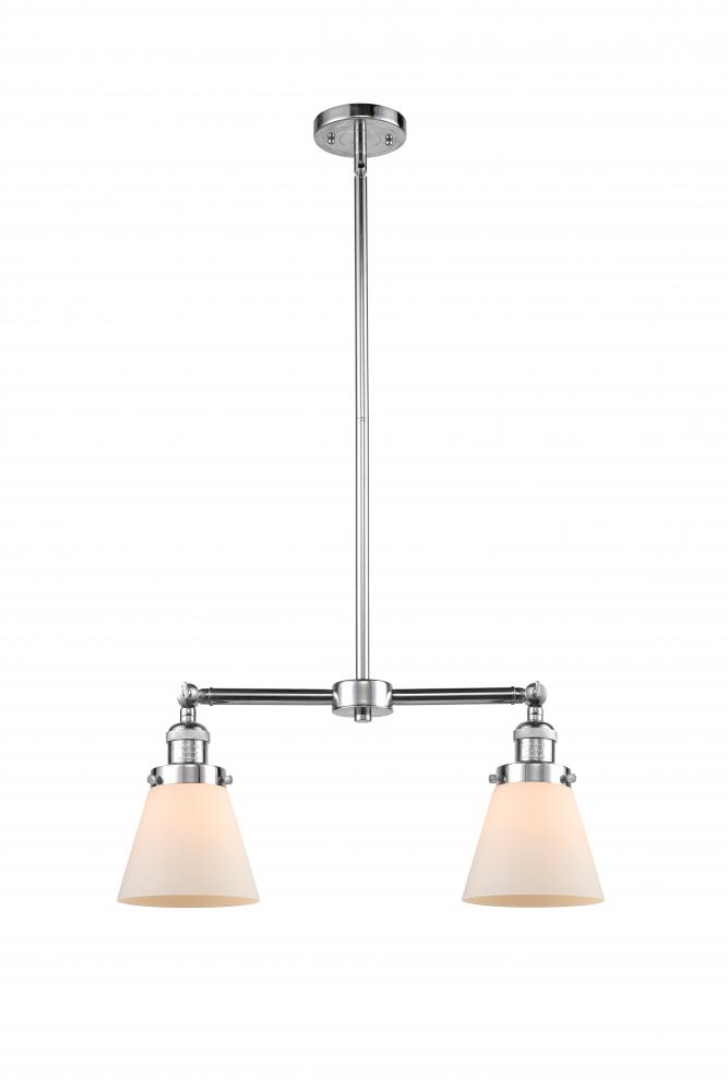 Cone - 2 Light - 21 inch - Polished Chrome - Stem Hung - Island Light