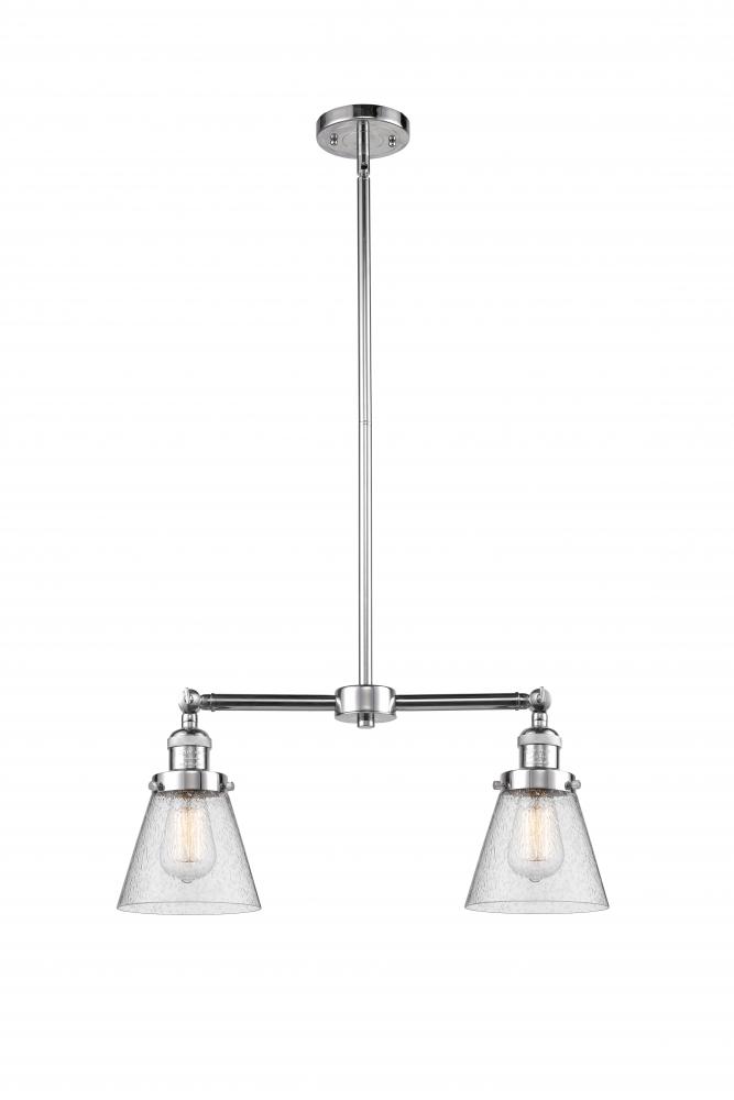 Cone - 2 Light - 21 inch - Polished Chrome - Stem Hung - Island Light