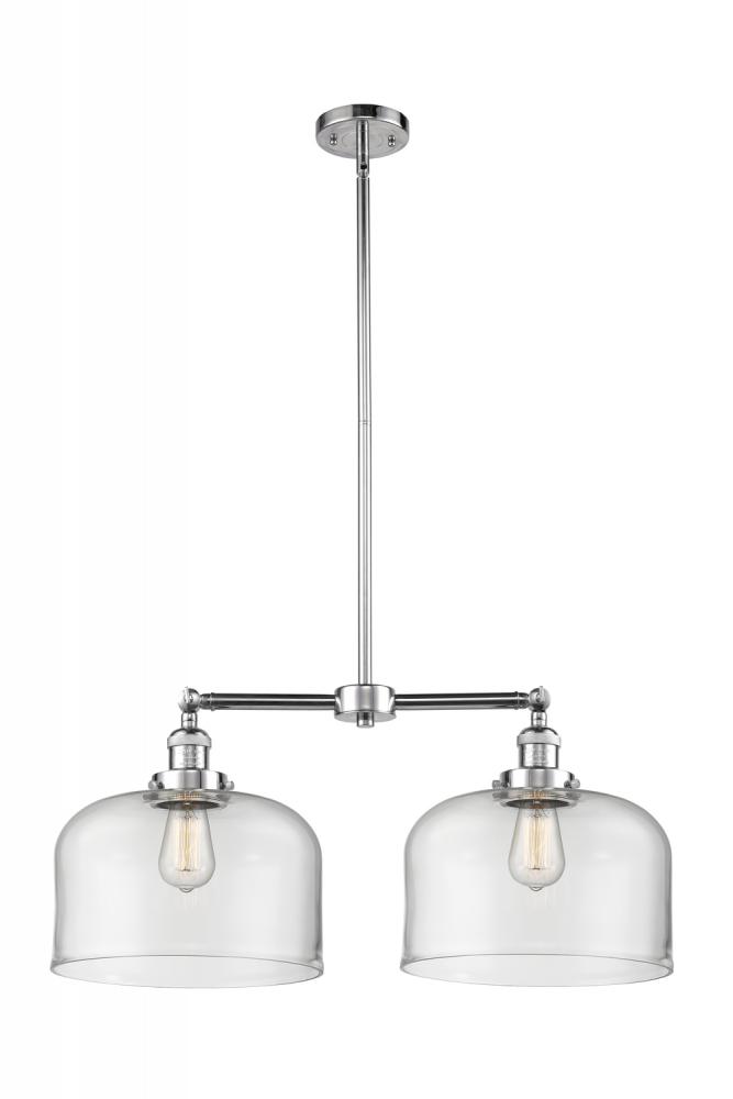 Bell - 2 Light - 21 inch - Polished Chrome - Stem Hung - Island Light