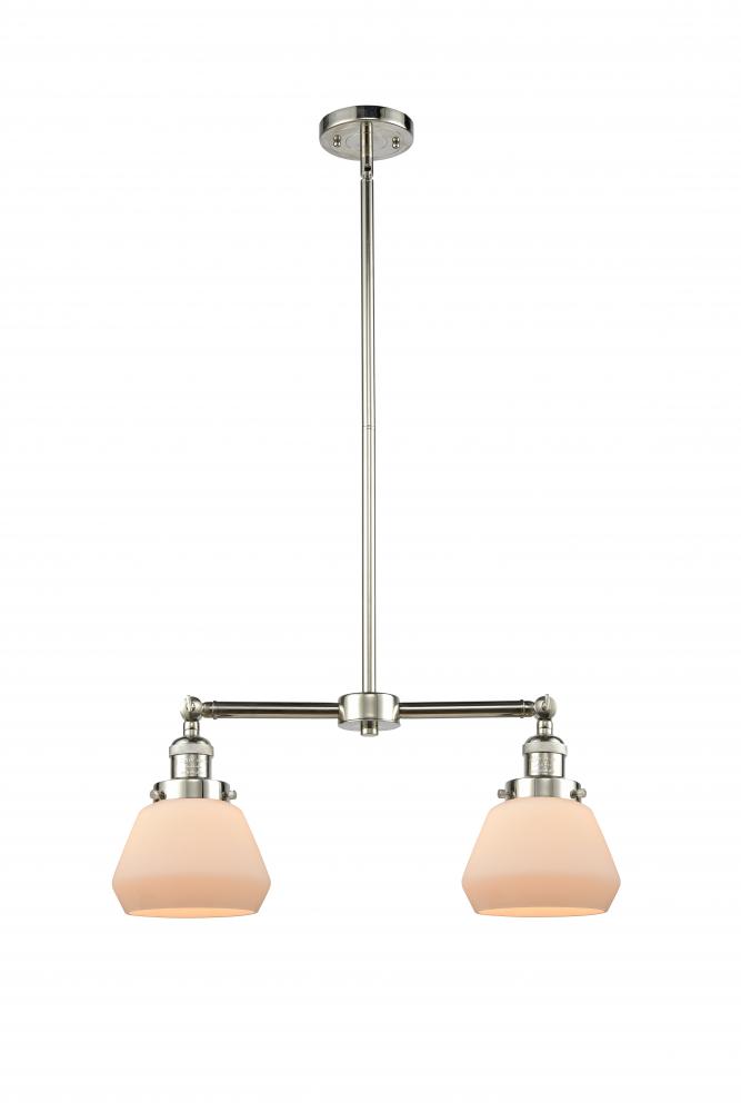 Fulton - 2 Light - 21 inch - Polished Nickel - Stem Hung - Island Light