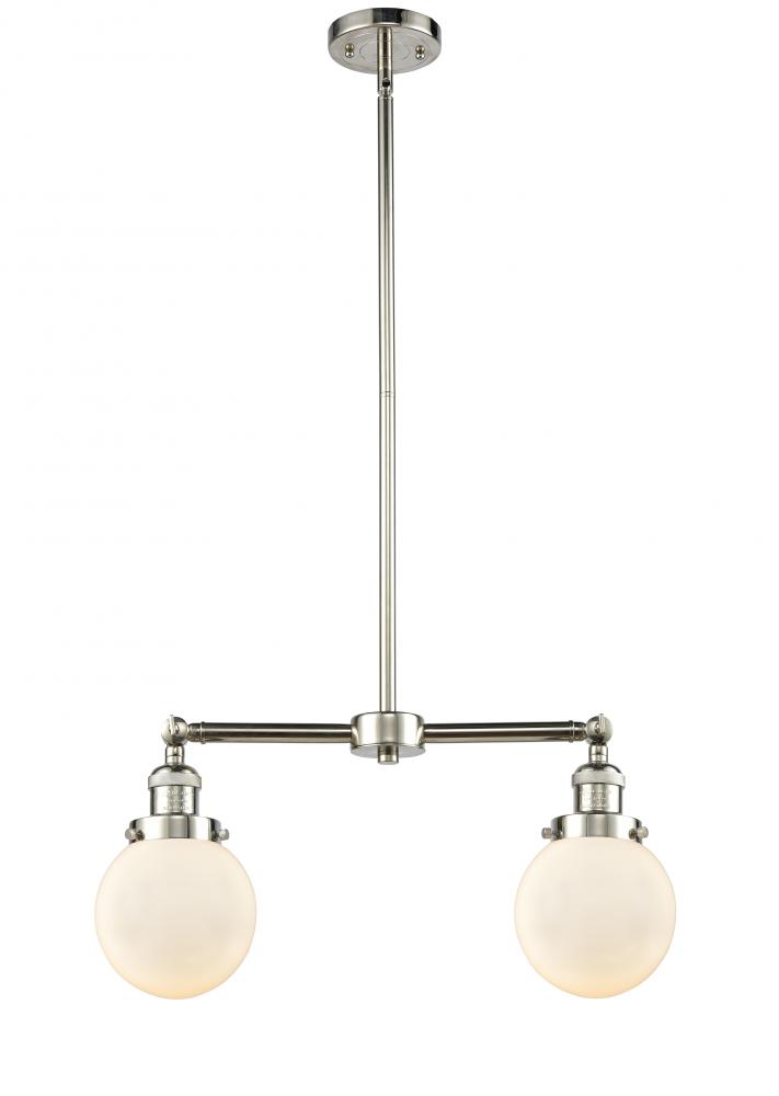 Beacon - 2 Light - 23 inch - Polished Nickel - Stem Hung - Island Light