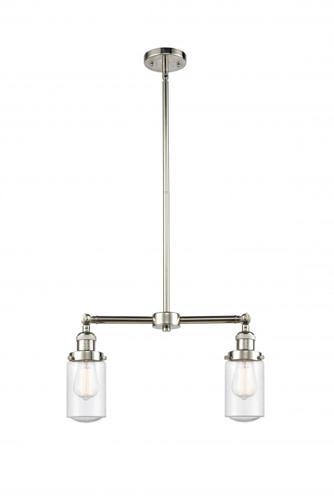 Dover - 2 Light - 21 inch - Polished Nickel - Stem Hung - Island Light