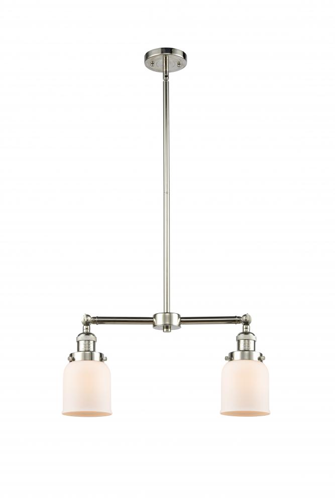 Bell - 2 Light - 21 inch - Polished Nickel - Stem Hung - Island Light