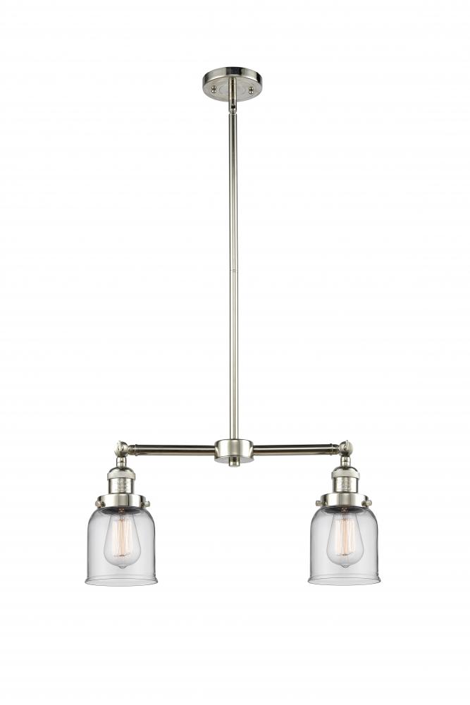 Bell - 2 Light - 21 inch - Polished Nickel - Stem Hung - Island Light