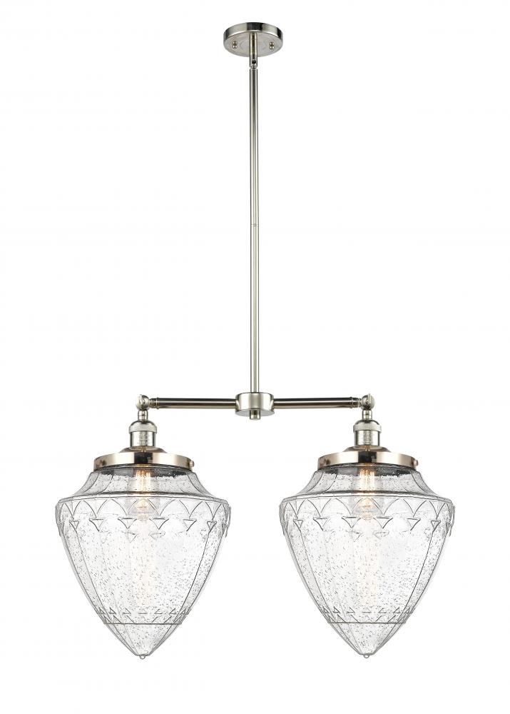 Bullet - 2 Light - 24 inch - Polished Nickel - Stem Hung - Island Light