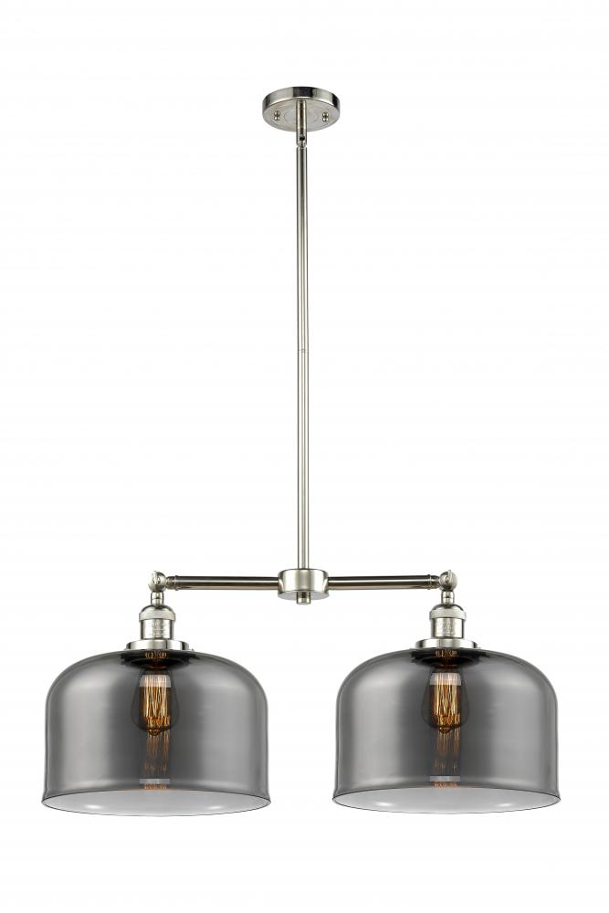 Bell - 2 Light - 21 inch - Polished Nickel - Stem Hung - Island Light