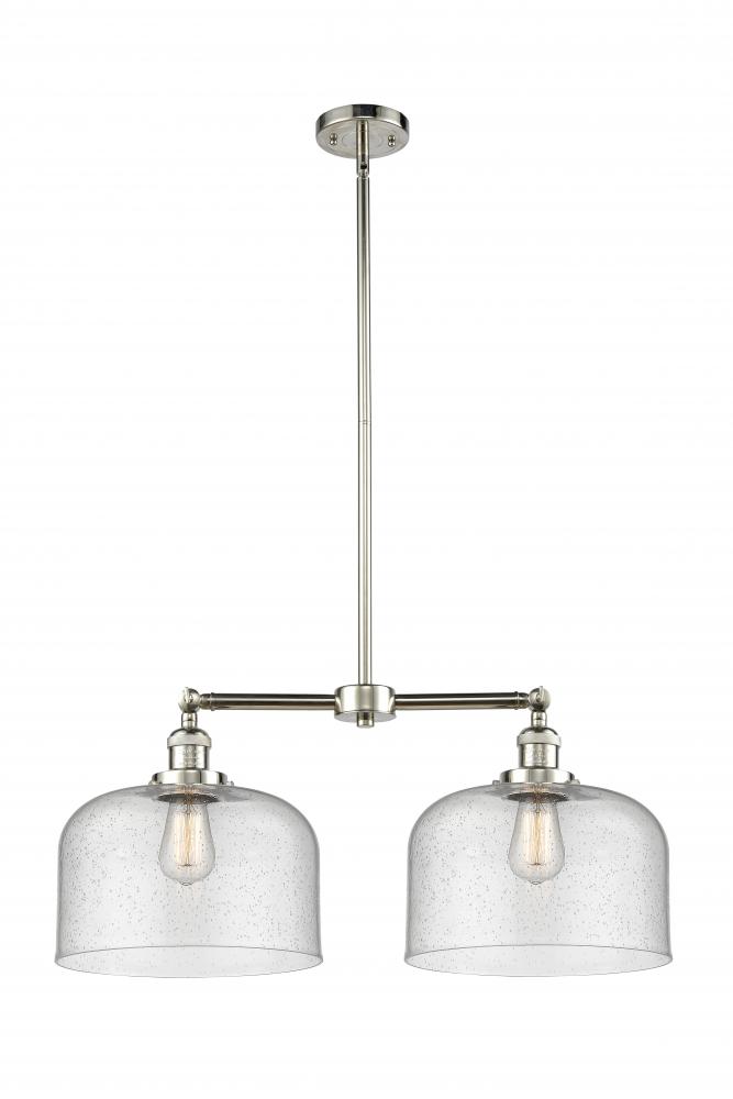 Bell - 2 Light - 21 inch - Polished Nickel - Stem Hung - Island Light