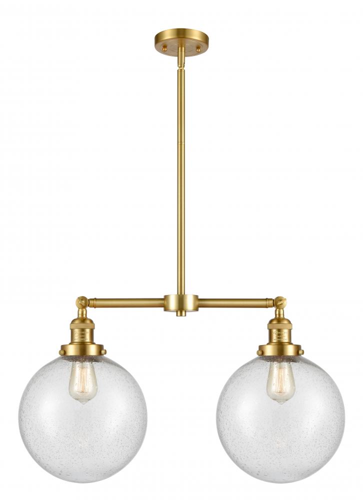 Beacon - 2 Light - 25 inch - Satin Gold - Stem Hung - Island Light