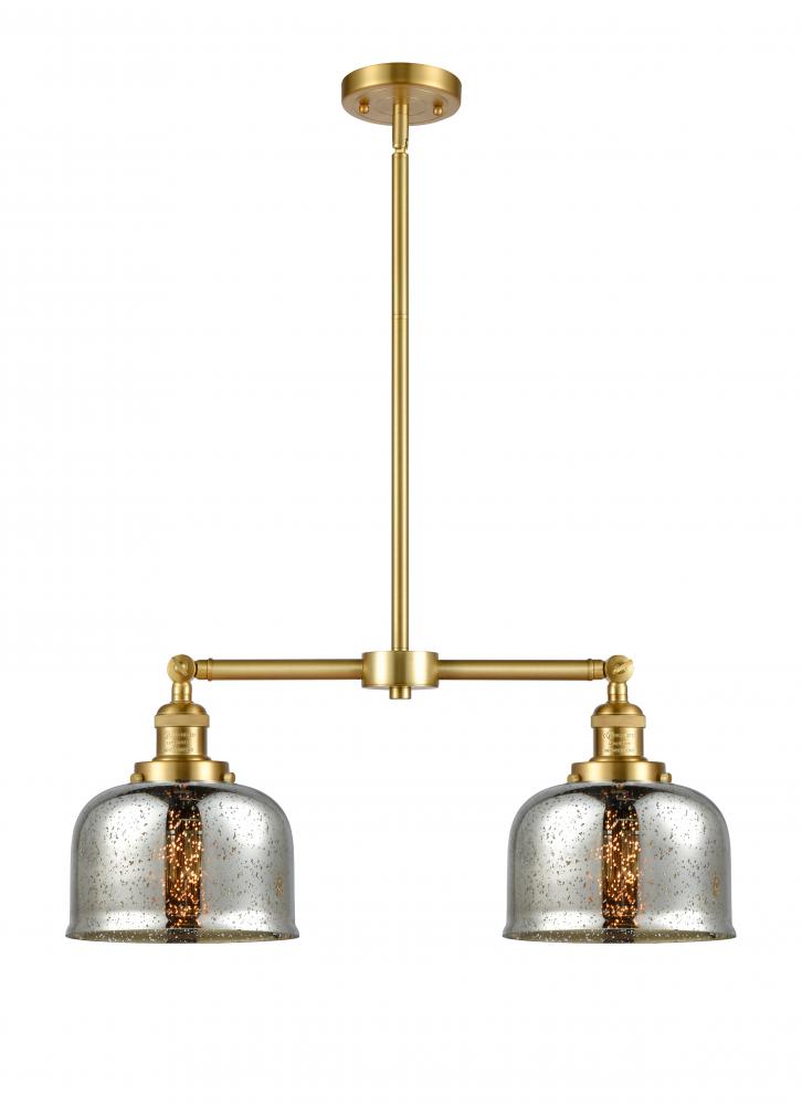 Bell - 2 Light - 24 inch - Satin Gold - Stem Hung - Island Light