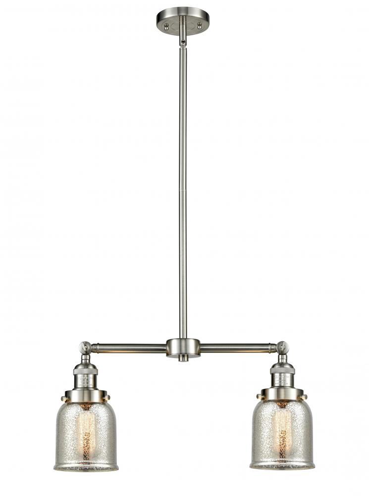 Bell - 2 Light - 21 inch - Brushed Satin Nickel - Stem Hung - Island Light