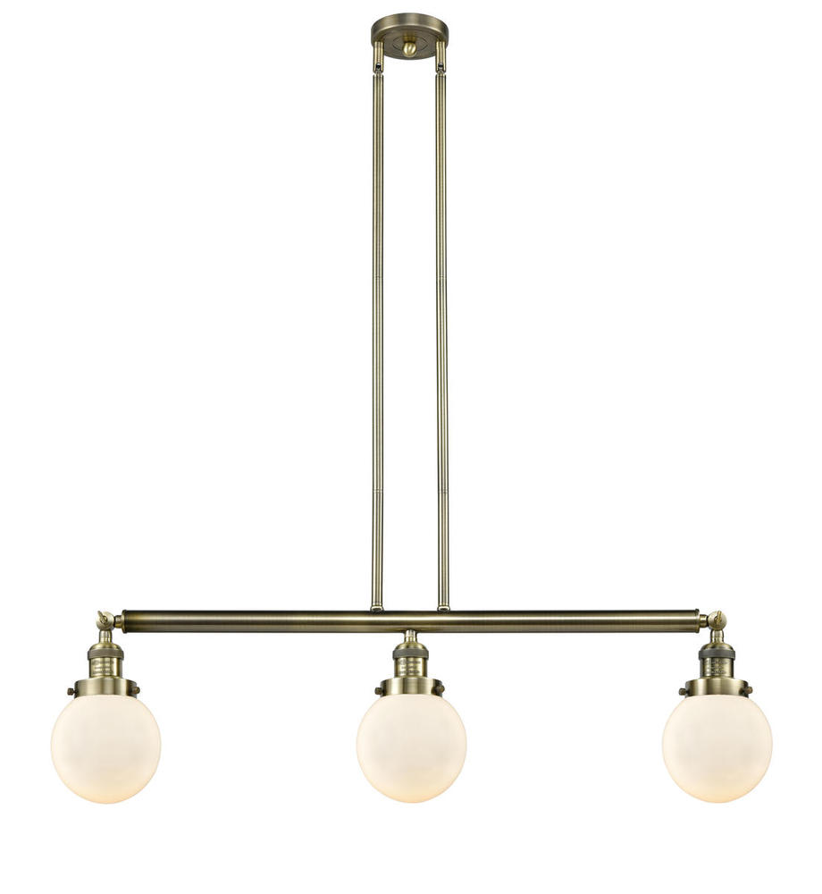 Beacon - 3 Light - 39 inch - Antique Brass - Stem Hung - Island Light