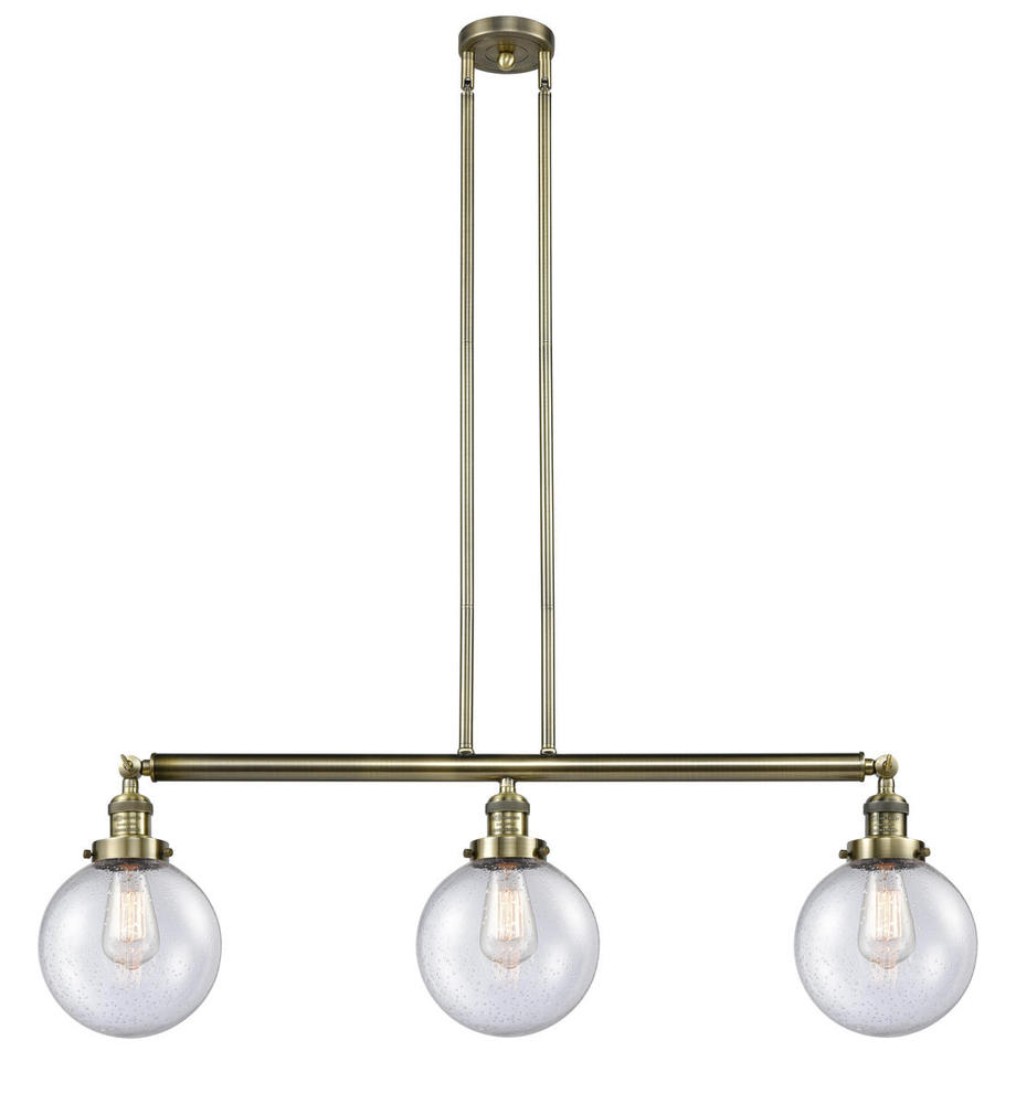 Beacon - 3 Light - 41 inch - Antique Brass - Stem Hung - Island Light