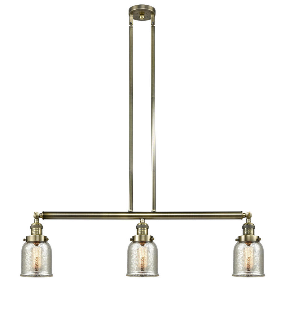 Bell - 3 Light - 38 inch - Antique Brass - Stem Hung - Island Light