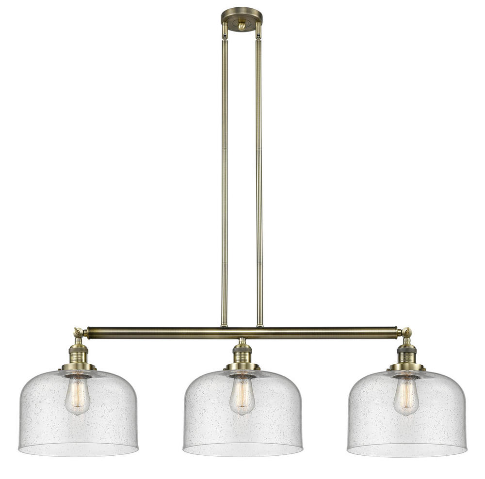 Bell - 3 Light - 42 inch - Antique Brass - Stem Hung - Island Light