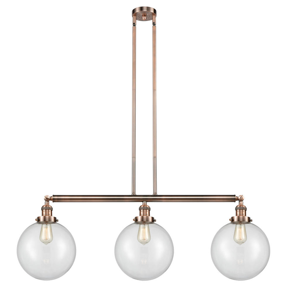 Beacon - 3 Light - 42 inch - Antique Copper - Stem Hung - Island Light