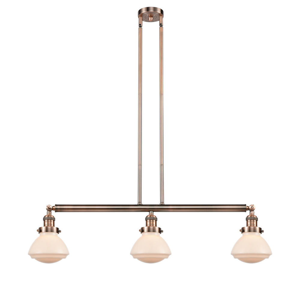 Olean - 3 Light - 39 inch - Antique Copper - Stem Hung - Island Light