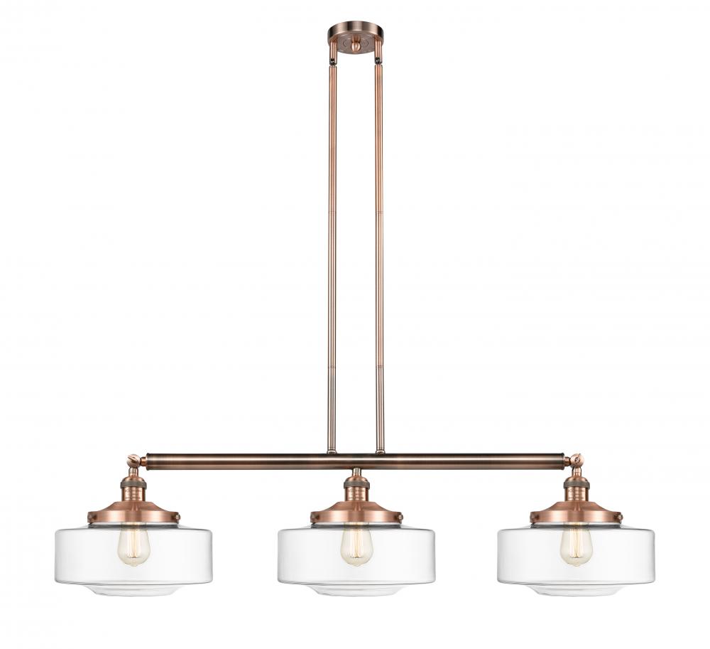 Bridgeton - 3 Light - 44 inch - Antique Copper - Stem Hung - Island Light