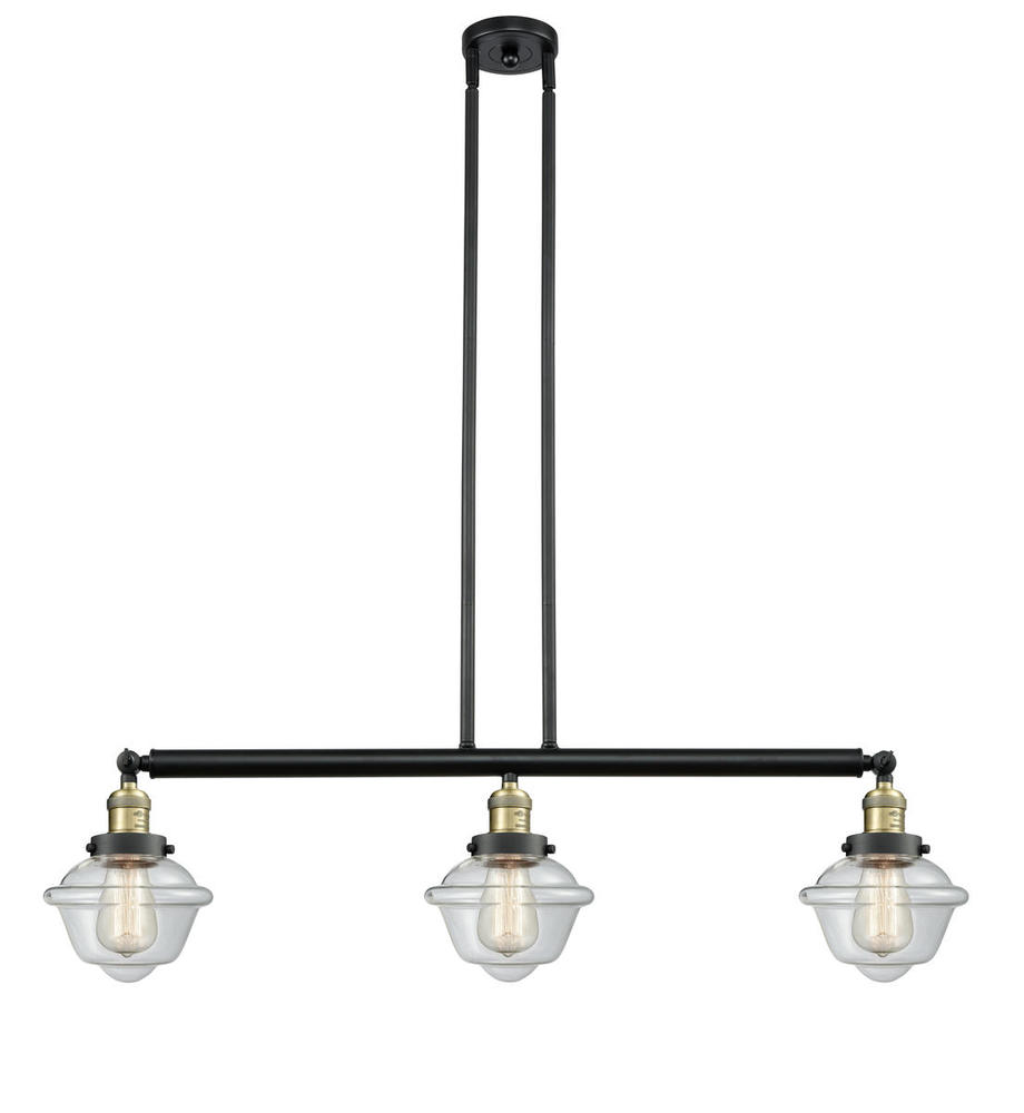 Oxford - 3 Light - 40 inch - Black Antique Brass - Stem Hung - Island Light