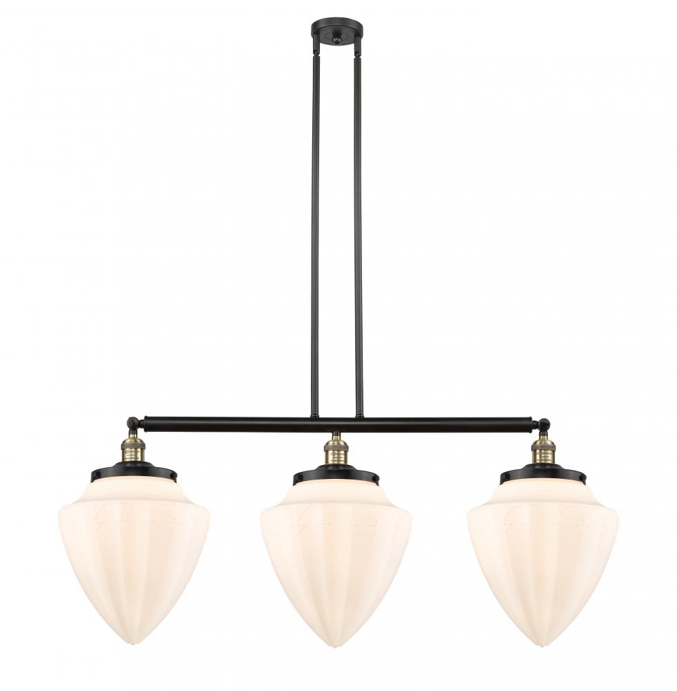 Bullet - 3 Light - 40 inch - Black Antique Brass - Stem Hung - Island Light