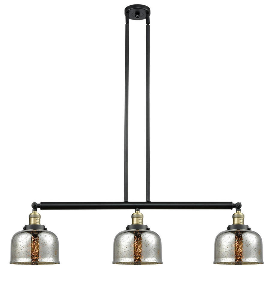 Bell - 3 Light - 41 inch - Black Antique Brass - Stem Hung - Island Light