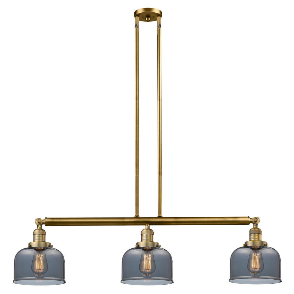 Bell - 3 Light - 41 inch - Brushed Brass - Stem Hung - Island Light