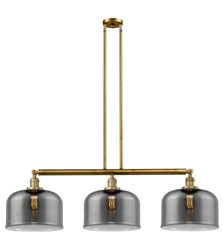 Bell - 3 Light - 42 inch - Brushed Brass - Stem Hung - Island Light