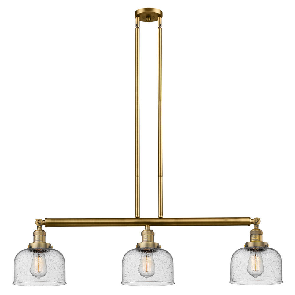 Bell - 3 Light - 41 inch - Brushed Brass - Stem Hung - Island Light